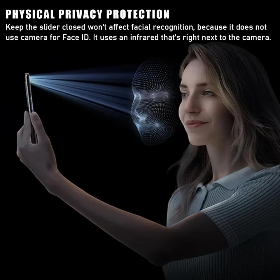 4 en 1 Fundas de Privacidad para Webcam Antipiratas Cubiertas de Lente Ultra Delgadas Protector Deslizante para iPhone 17 Air/17 Pro Max 5