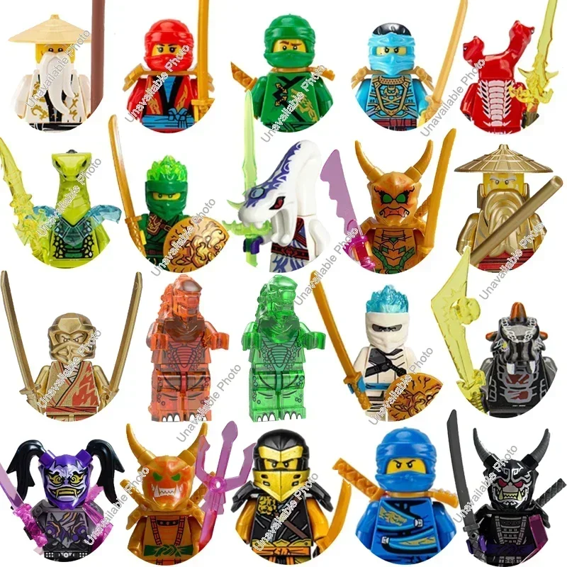 Ninja Movies Figures Garmadon Masters Snake Acidicus Jay Zane Kai Lloyd Char Aspheera Violet Pythor Snakes Building Blocks Toys