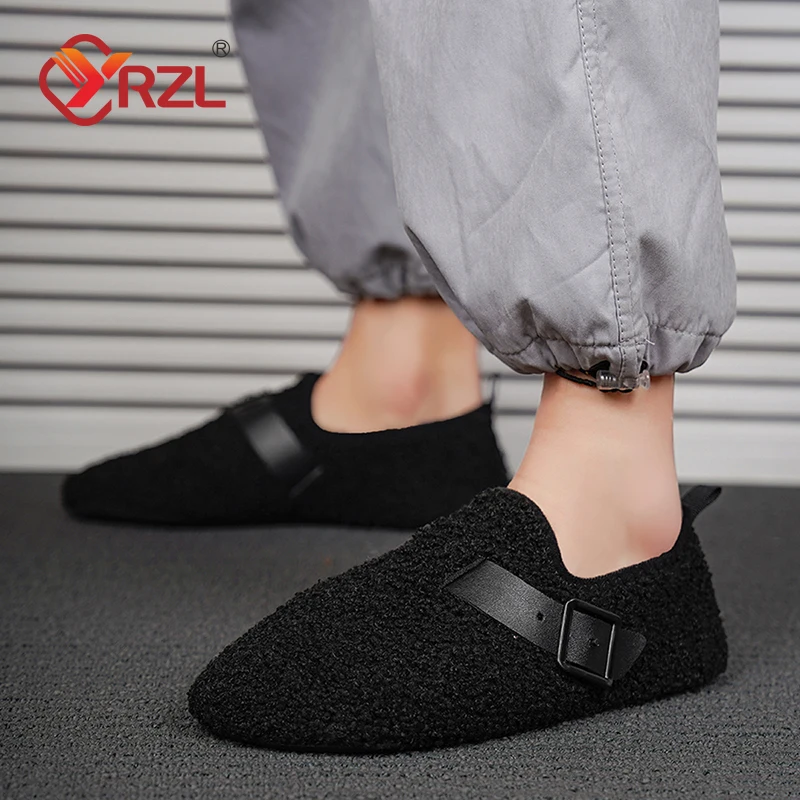 YRZL scarpe Casual autunno inverno pantofole calde camera da letto leggera casa Casual appartamenti casa scarpe Indoor antiscivolo diapositive scarpe maschili