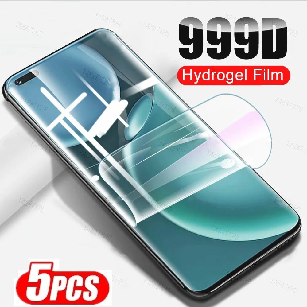 5Pcs Full Cover Screen Protector For Huawei P30 P50 P40 P20 Mate 30 20 10 40 Pro Plus Lite Hydrogel Film