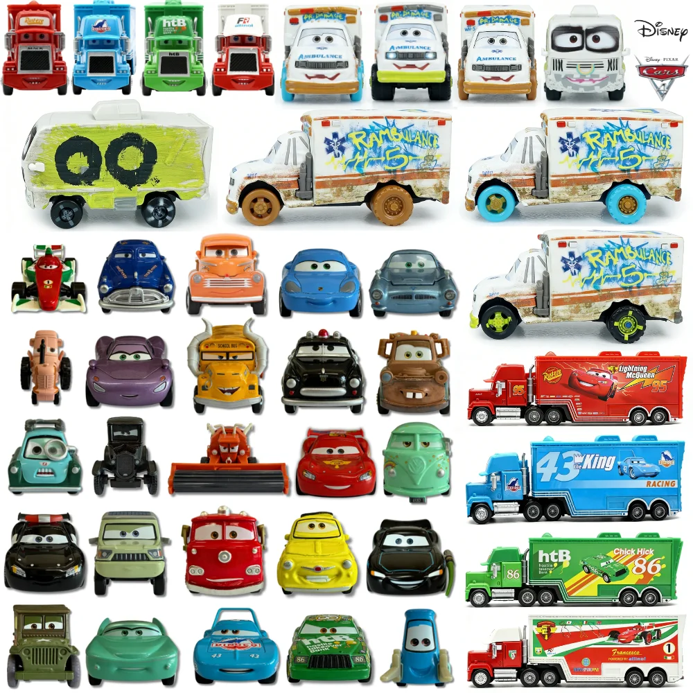 Image of HEISS 2026 Pixar Cars 26-teiliges Set Lightning McQueen 4-12CM Fillmore 1:55 Metall-Modell Rennwagen Spielzeug Kinder NEUJAHR Geburtstagsgeschenk