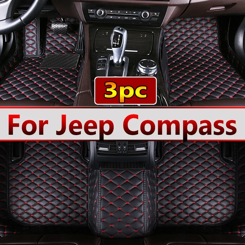 

Car Floor Mats For Jeep Compass 2021 2022 Carpets Foot Pads Accessories Interior Parts Waterproof Protect Rugs Automobile Dash