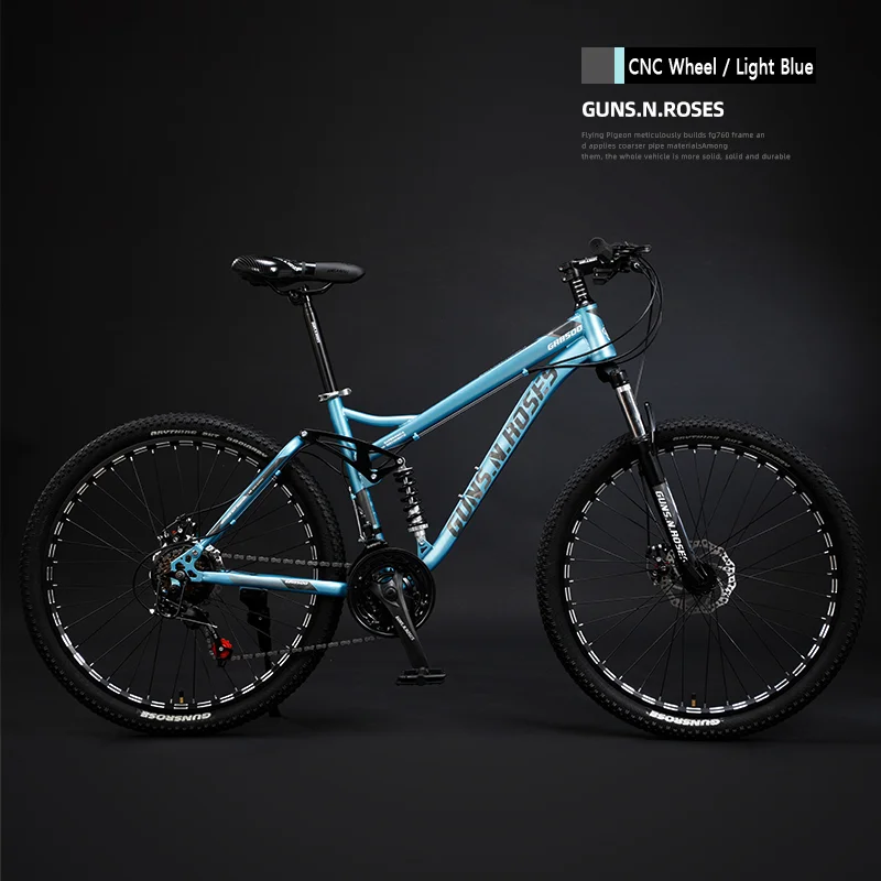 26 Inch Mountain Bicycle 21/24/27 Speed Reduction Soft Tail Variable Speed Dual Disc Brake XC Competition Mountain Bike