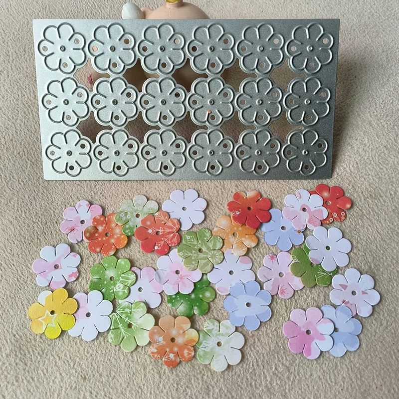 Nuevo Troquel de corte de metal con muchas flores pequeñas, molde para decoración de álbumes de recortes, decoración para álbumes de fotos en relieve, fabricación de tarjetas, artesanías DIY