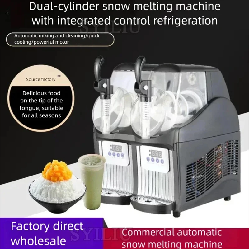 

Desktop Countertop 300W 2.5L*2 Bowls Portable Mini Home Ice Slush Machine Margarita Daiquiri Machine for Restaurant Bars