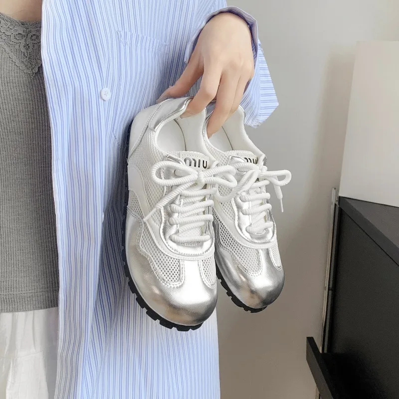 

Large-sized Blue Shoes for Women's Spring and Summer, Breathable 2026 New Style Mesh Fashionable Casual Sneaker Shoes for Women