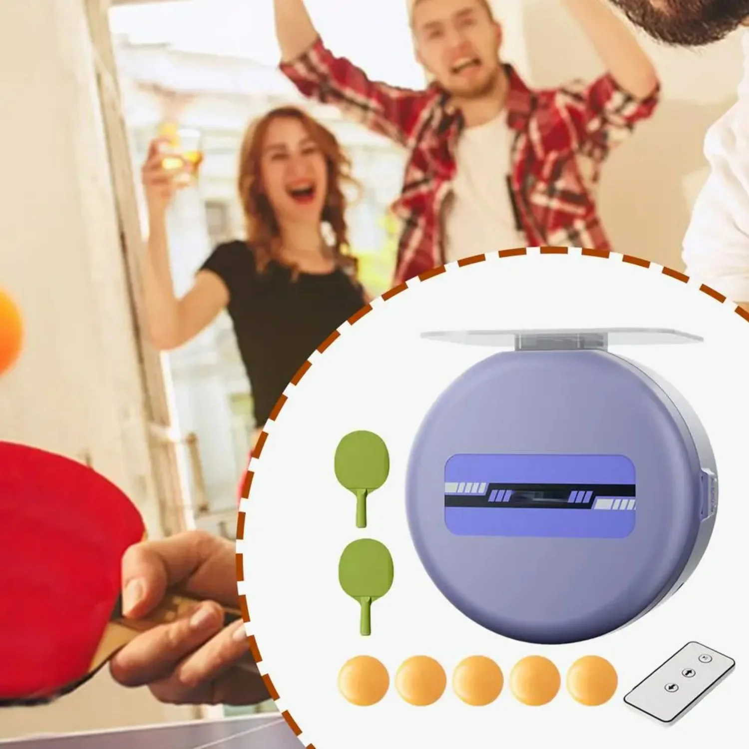 Table Tennis Indoor Exerciser  Table Tennis Ceiling Mount Trainer Adjustable Remote Control Table Tennis Trainer With