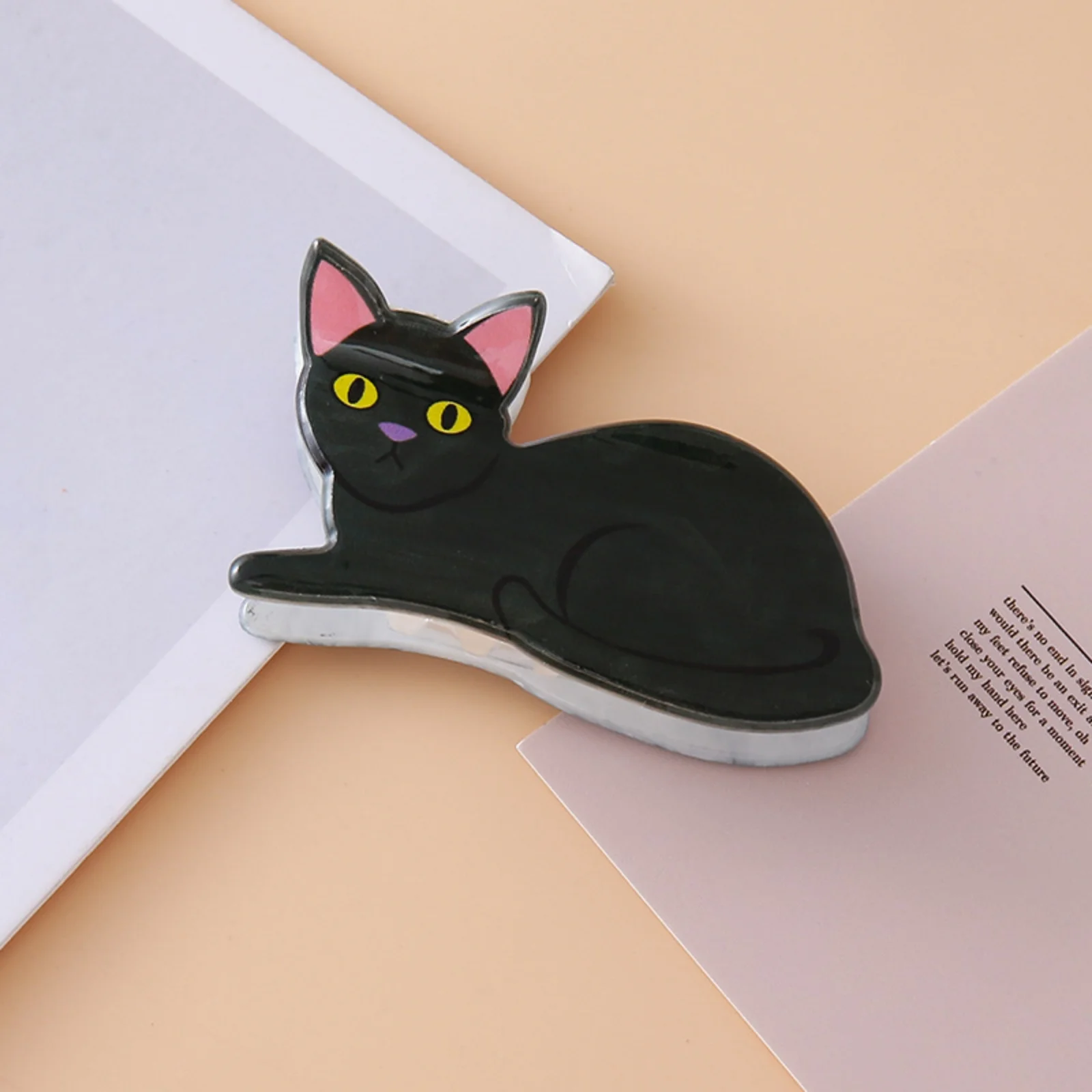 1 Stück Tierhaarklammer, niedliche Kätzchen- und Welpen-Haarklammer in mittlerer Größe, mittelgroße Haarklammer, Haaraccessoire für die Haarpartie am Hinterkopf. – Detail 7