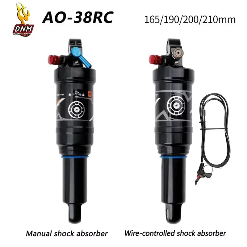 

DNM AO38RC soft tail mountain bike rear air shock absorber wire-controlled lockable rebound 165 190/200mm bicycle shock absorber