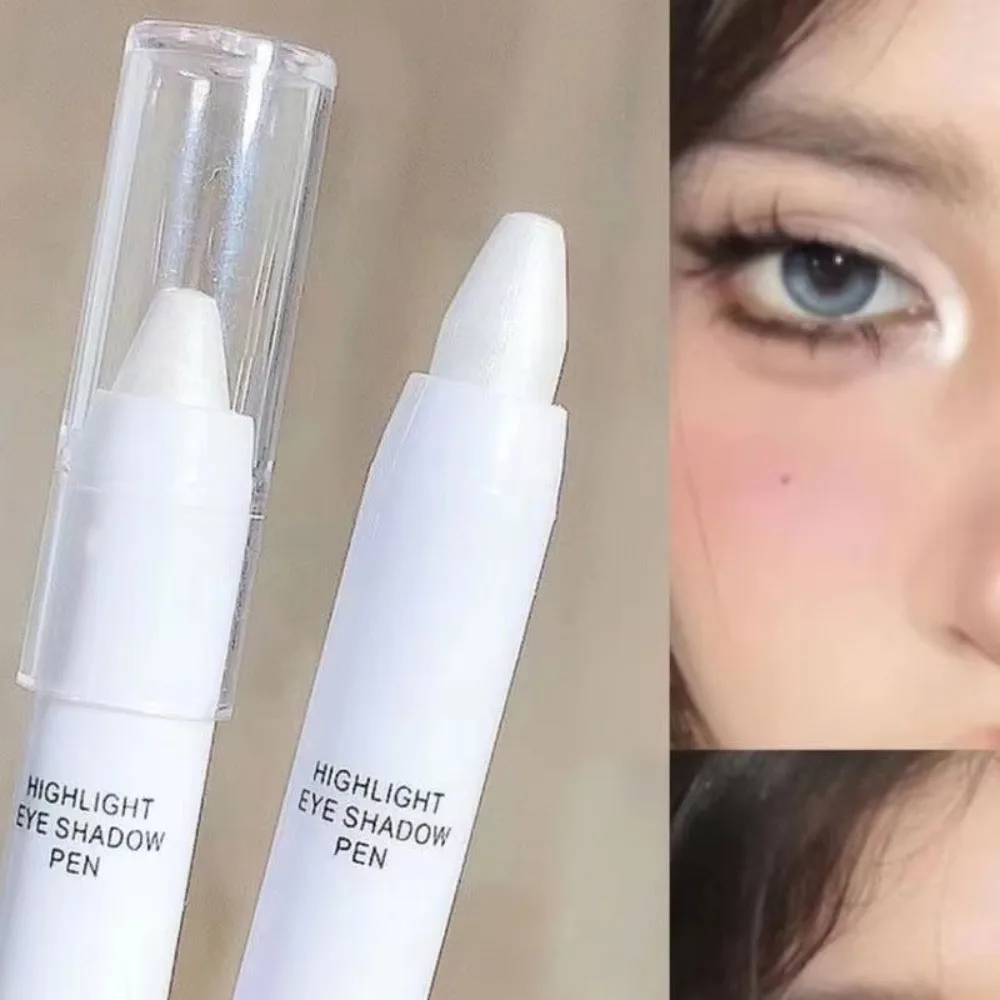 

Beauty Pearly Eyeshadow Pen Brightening Smudge-Proof White Highlighter Pen Long-lasting Eyelid Under Crease Eyeliner Pencil