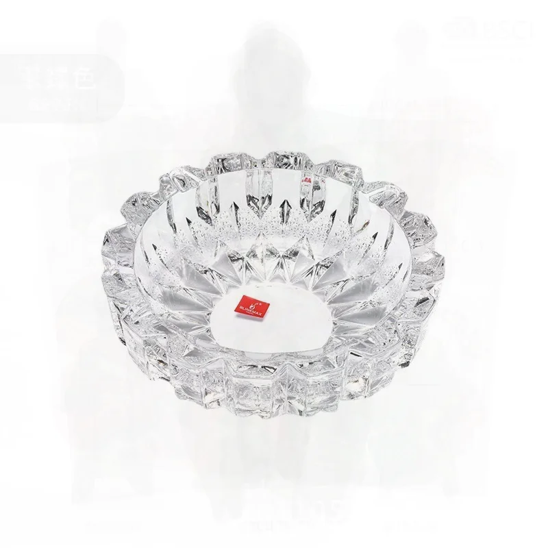 

Large Glass Ashtray 16CM/19CM High-End Cigarette Dish Anti-ash Flying Trend Creative Personality Minimalist Luxury for Office