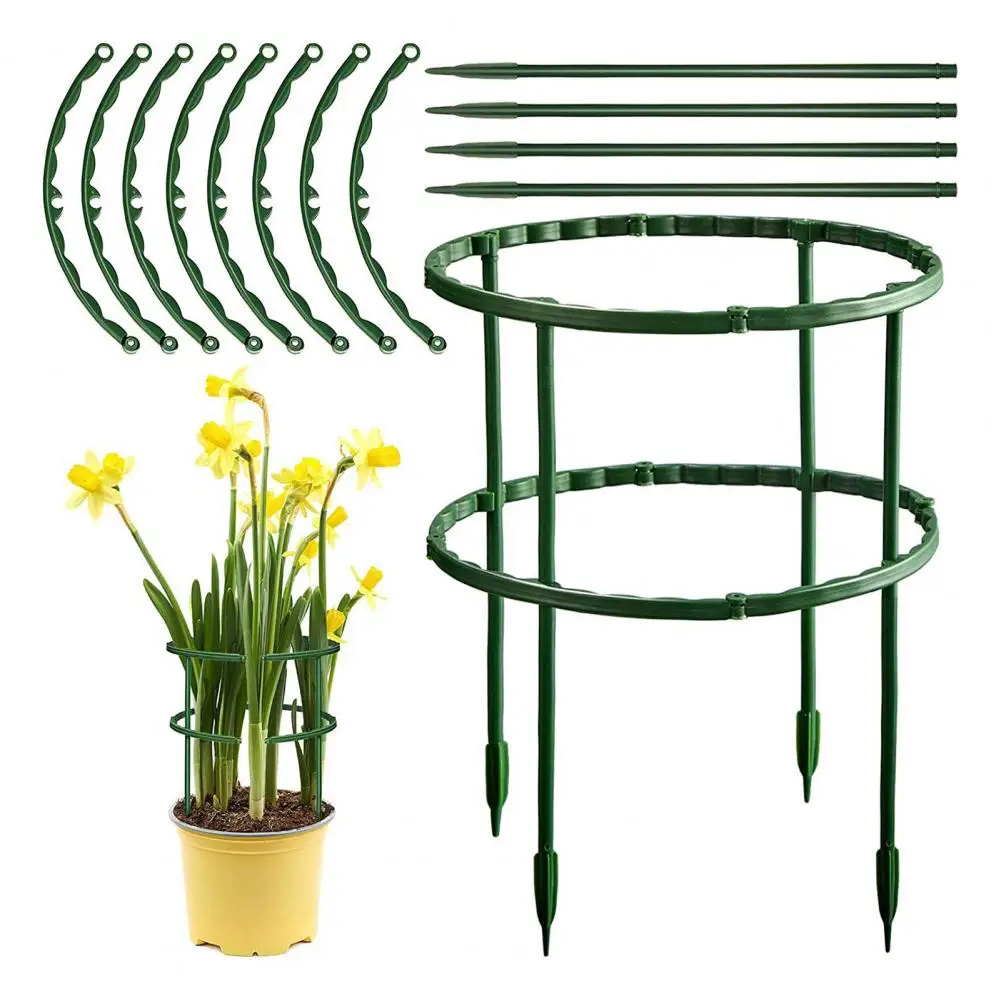 Half-round Plant Support Stackable Half Round Plant Support Stakes Easy Assembly Trellis Plant Cages for Tomato for Plants
