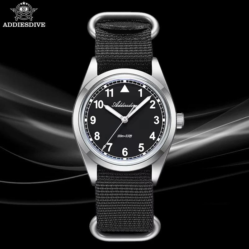 ADDIESDIVE NEW Watches for Men Waterproof Bubble Mirror Glass Luminous Quartz Watch 316L Stainless Steel AD2079 Man Reloj Hombre