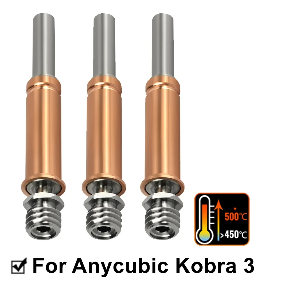 3D Printer Accessories For Anycubic Kobra 3 Bi-Metal Throat Titanium alloy Copper Heatbreak For Kobra3 Combo Hotend