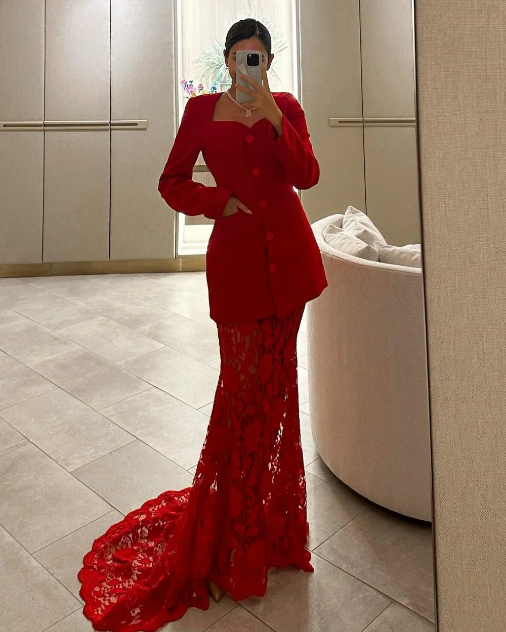 Customized Casual Jersey Pleat Button Trumpet Sweetheart Long Dresses Bespoke Occasion Dresses Matching Formal