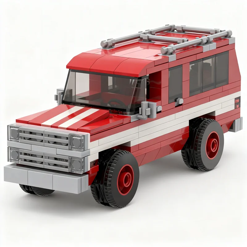 

254pcs MOC Chevy Squarebody Suburban C10 5 City Model Building Blocks Construction Toy Christmas Gifts DIY Creative Idea Brick