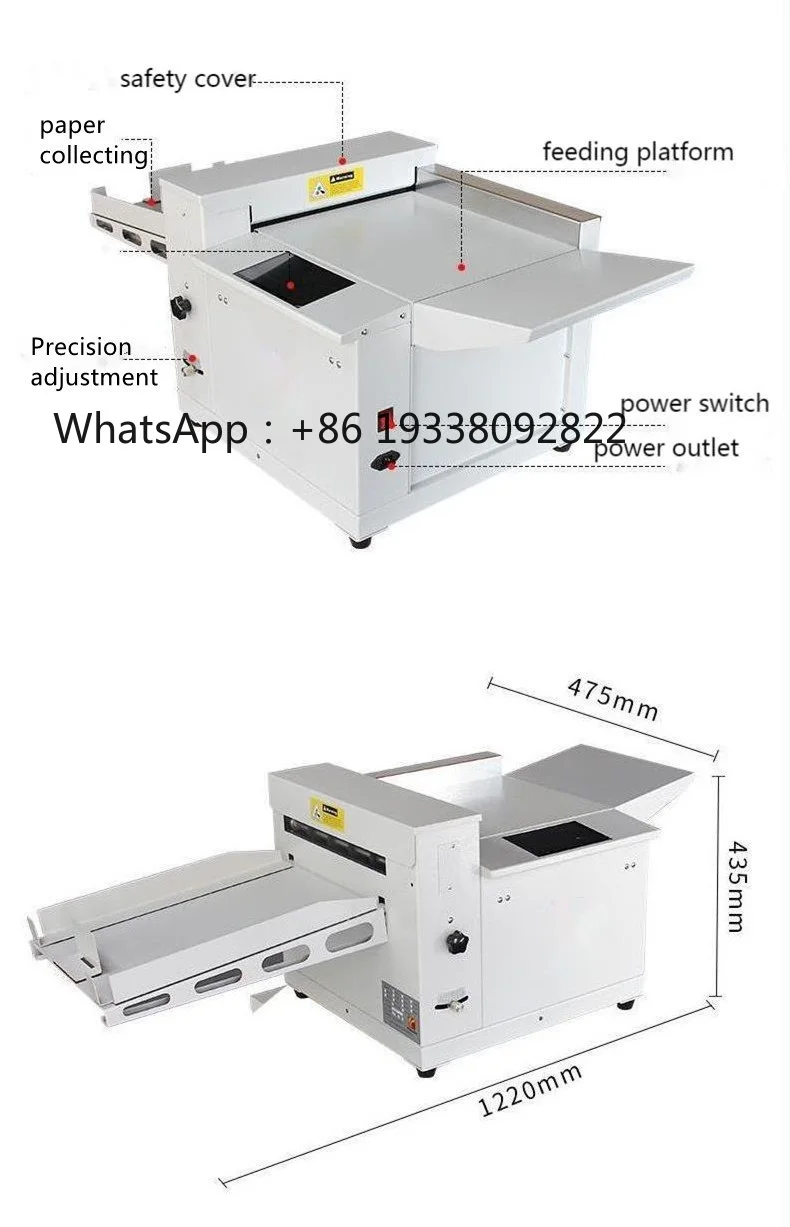 350A A3 Size Digital Control Manual Feed Paper Perforating Creasing Machines view 6