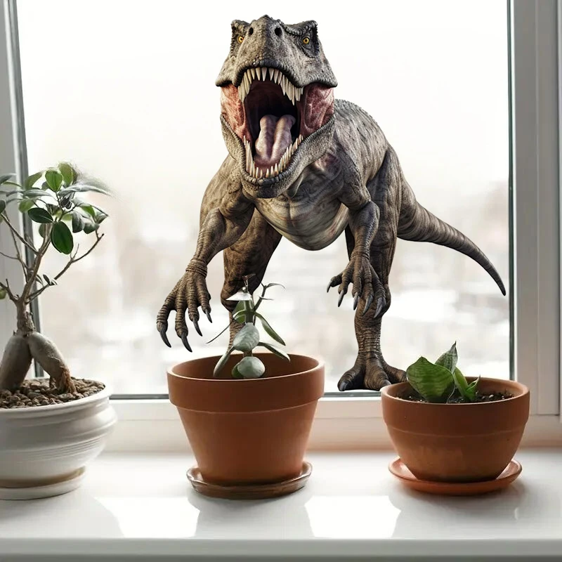 3D T-Rex Dinosaur Sticker,  Wall Stickers for Bedroom Entryway Living Room Porch Decoration ,Self-Adhesive Wall Decals Poster