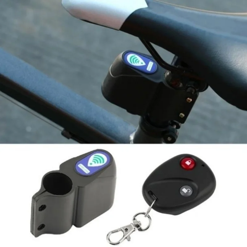 Bike Alarm Lock Remote Cnotrol Antitheft Bicycle Bike Alarm Alerter Super Loud Rainproof Burglar Alarm