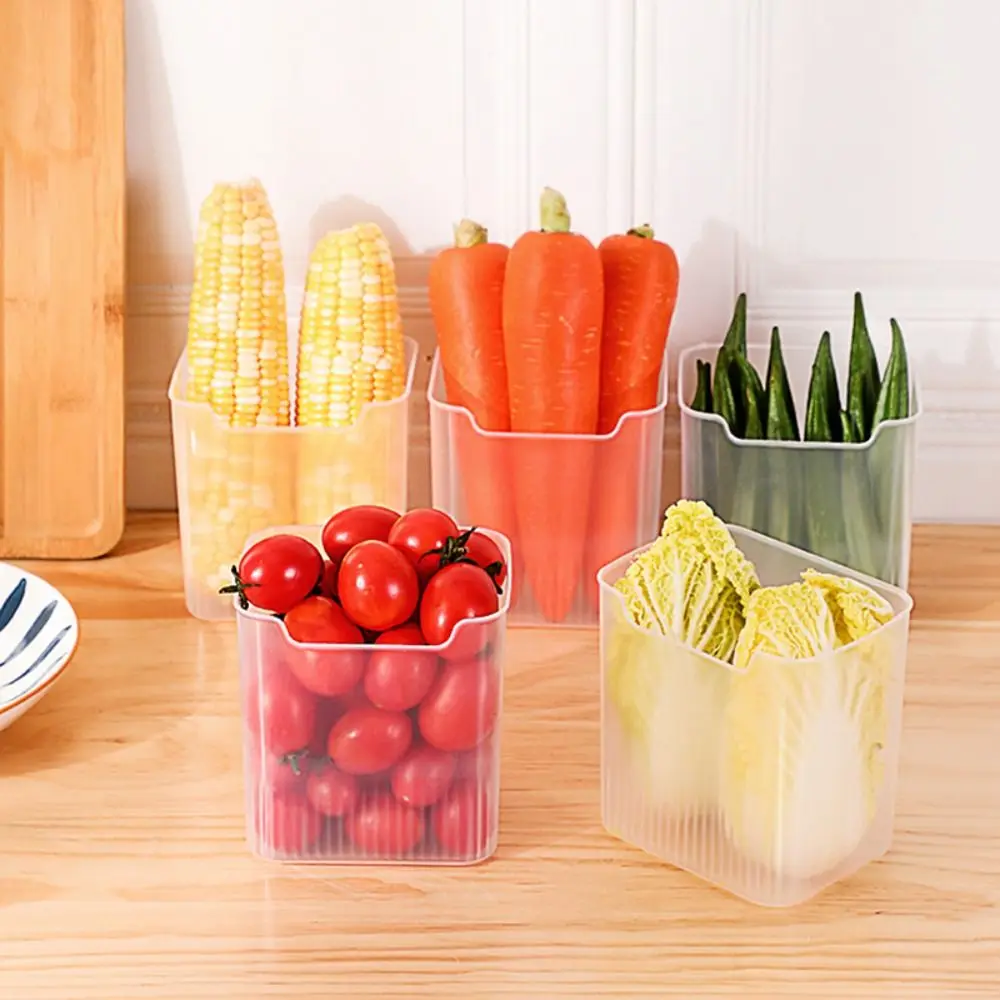 Plastic Refrigerator Organizer Bin Stackable Transparent Food Fresh Box Door Organizer Pantry Container Bins Shelf Basket