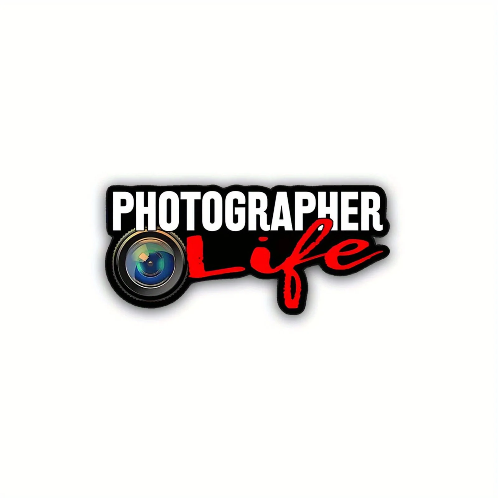 Photographer Life Sticker Camera Design Vinyl Decal HD Print Car Laptop Bottle Smooth Surface Decoration Accessory