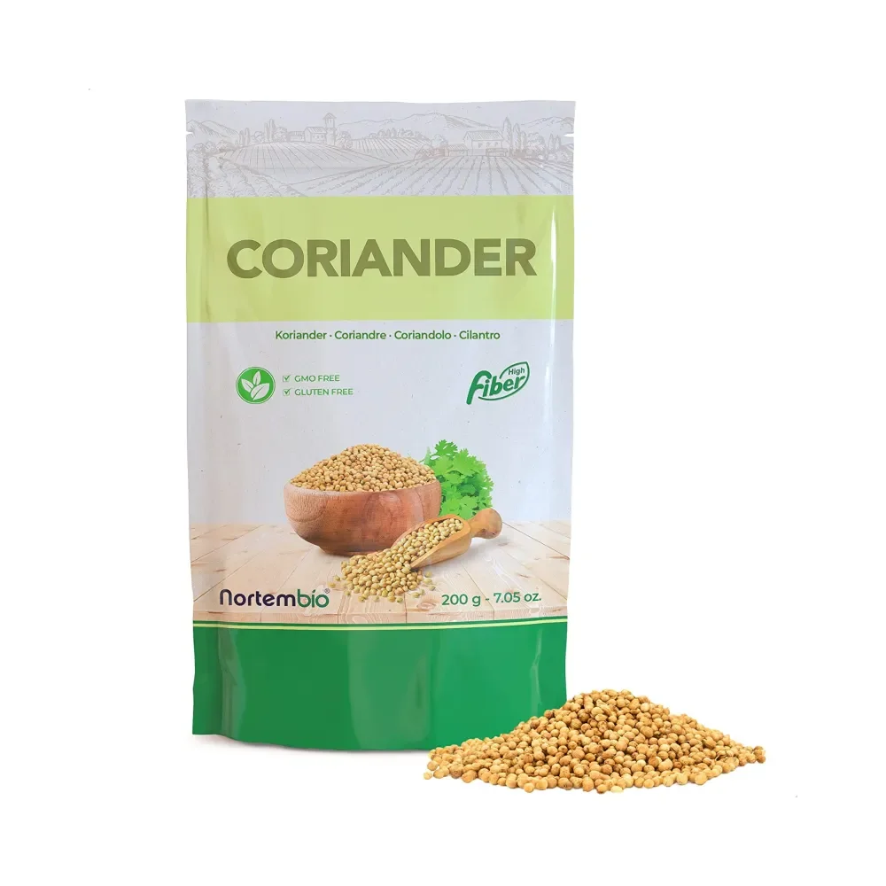 NORTEMBIO Semillas de Cilantro 100% Natural 200g | Sin Conservantes ni Aditivos | Veganas y sin Gluten