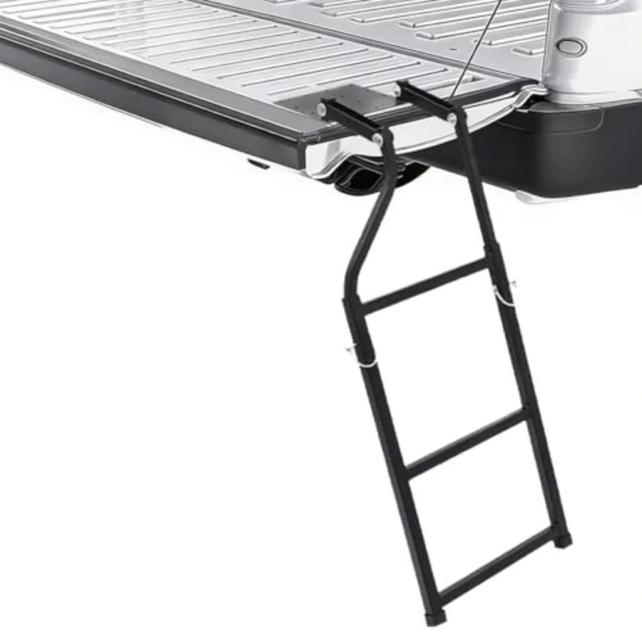 

Pickup Truck Tailgate Ladder Foldable Extension Telescopic Adjustable Universal Pickup Truck Bed Step with Bucket Straps Set an