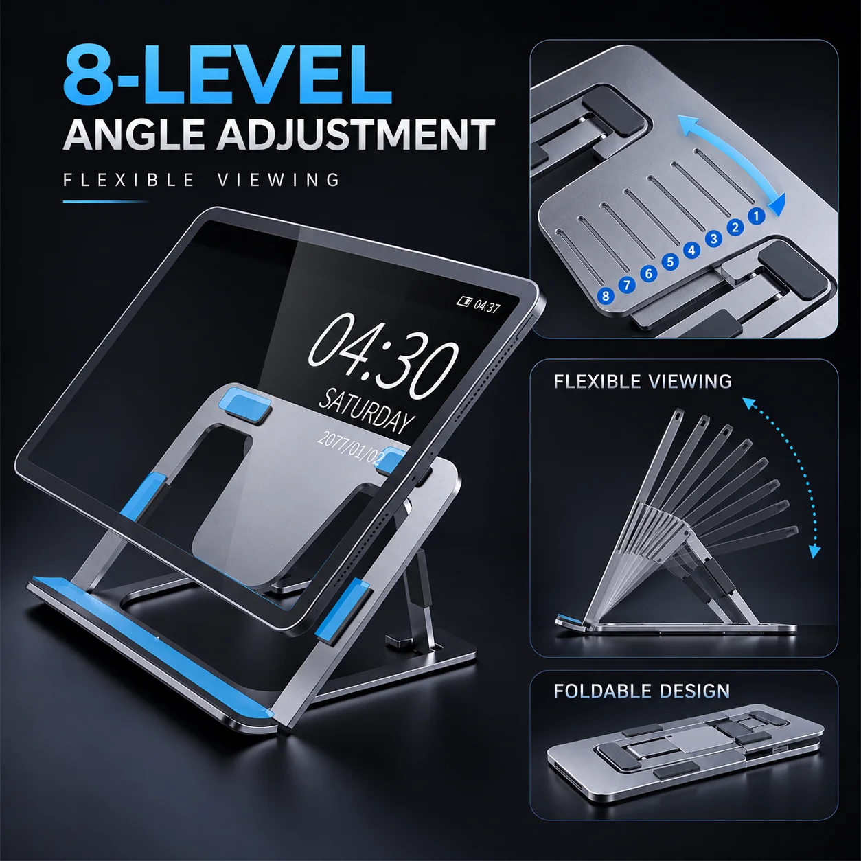 Samsung Tablet With Accessories - Suporte dobrável e ajustável para iPad