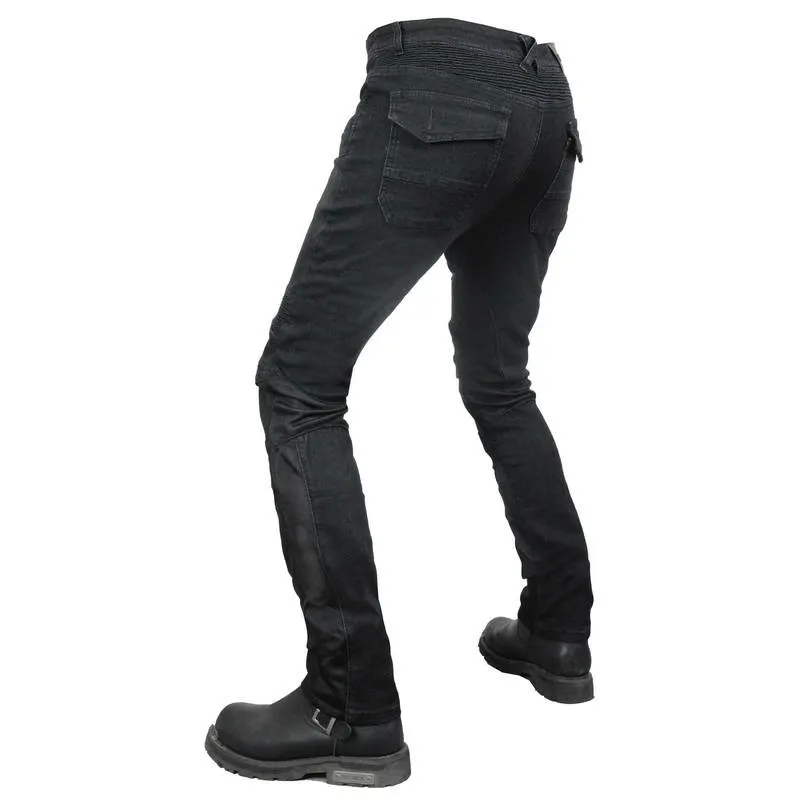 دراجة نارية الصيف ركوب السراويل فوليرو شبكة تنفس حماية الجينز موتوكروس فارس دورة عادية ليتل سليم بنطلون أسود #5