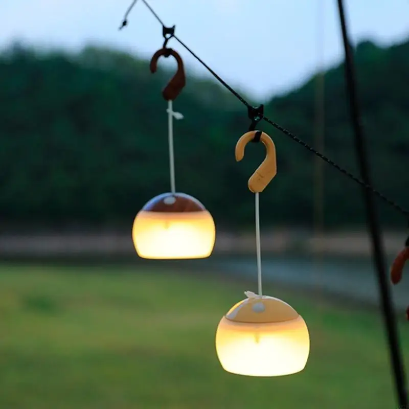 Q22F Przenośna LED LAMPING LATHINT Miękkie światło wielofunkcyjne wisząca atmosfera lampa namiot Nocne światło nocne na zewnątrz