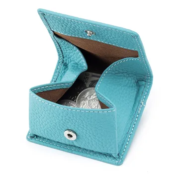 New Japanese Style Top Layer Cowhide Mini Wallet Women's Leather Buckle Coin Purse Bag Storage of Small Wallet Compact Money Bag