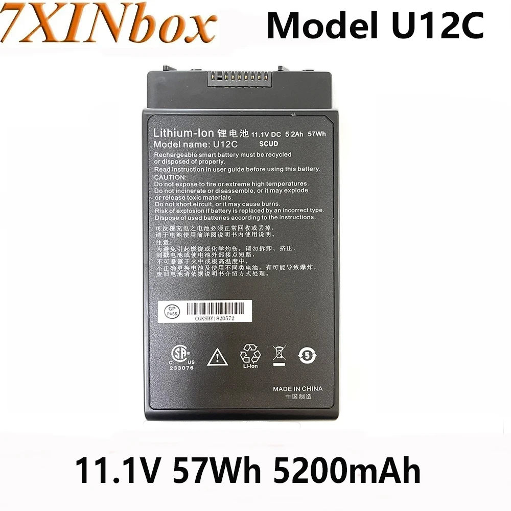 7XINbox U12C 11.1V 57Wh 5200mAh Battery For Durabook U12C Scud Series Reinforcement Laptop Computer Rechargeable Compatibility