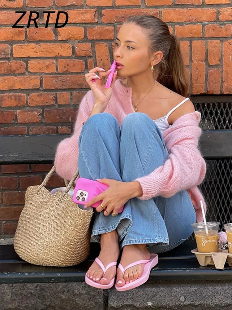 Casual Knitted Cardigan Women Solid O-neck Single Breasted Long Sleeve Female Sweaters 2024 Autumn Lady Chic All-match Knitwear