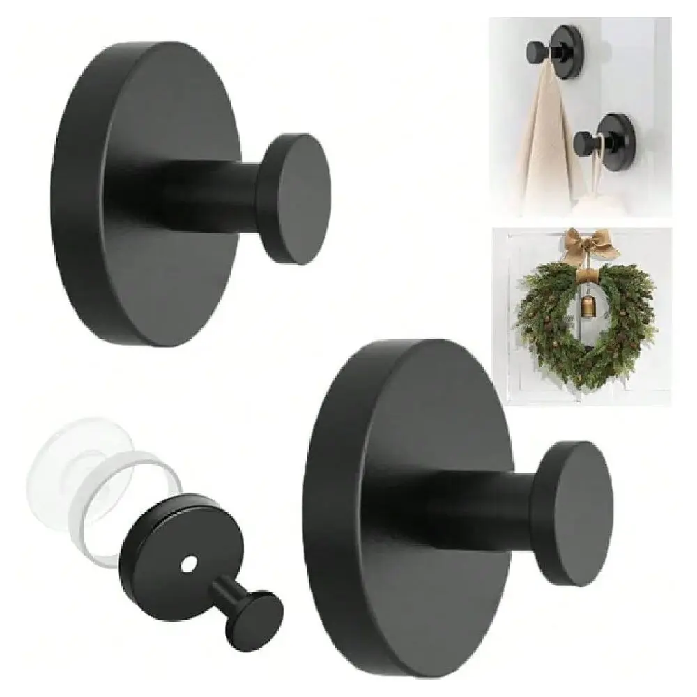 

NoDrill Hooks, 2024 Upgraded Suction Cup Hooks, Stainless Steel Waterproof Suction Cup For Shower, Bathroom, Hanging Towels, Mo