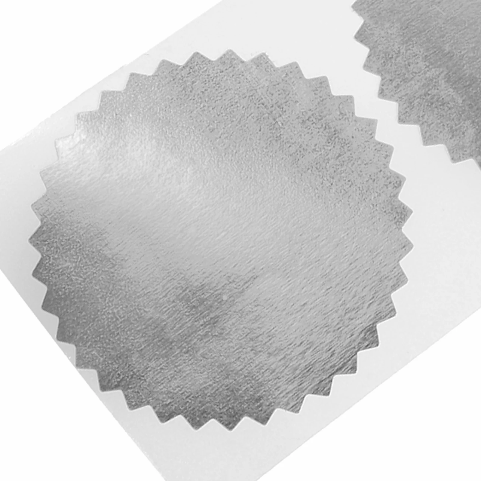 

50mm Silver Stamped Steel Seals Certificate Embossed Labels Glassine Paper Base Long Lasting Diploma Medals Stickers File Folder