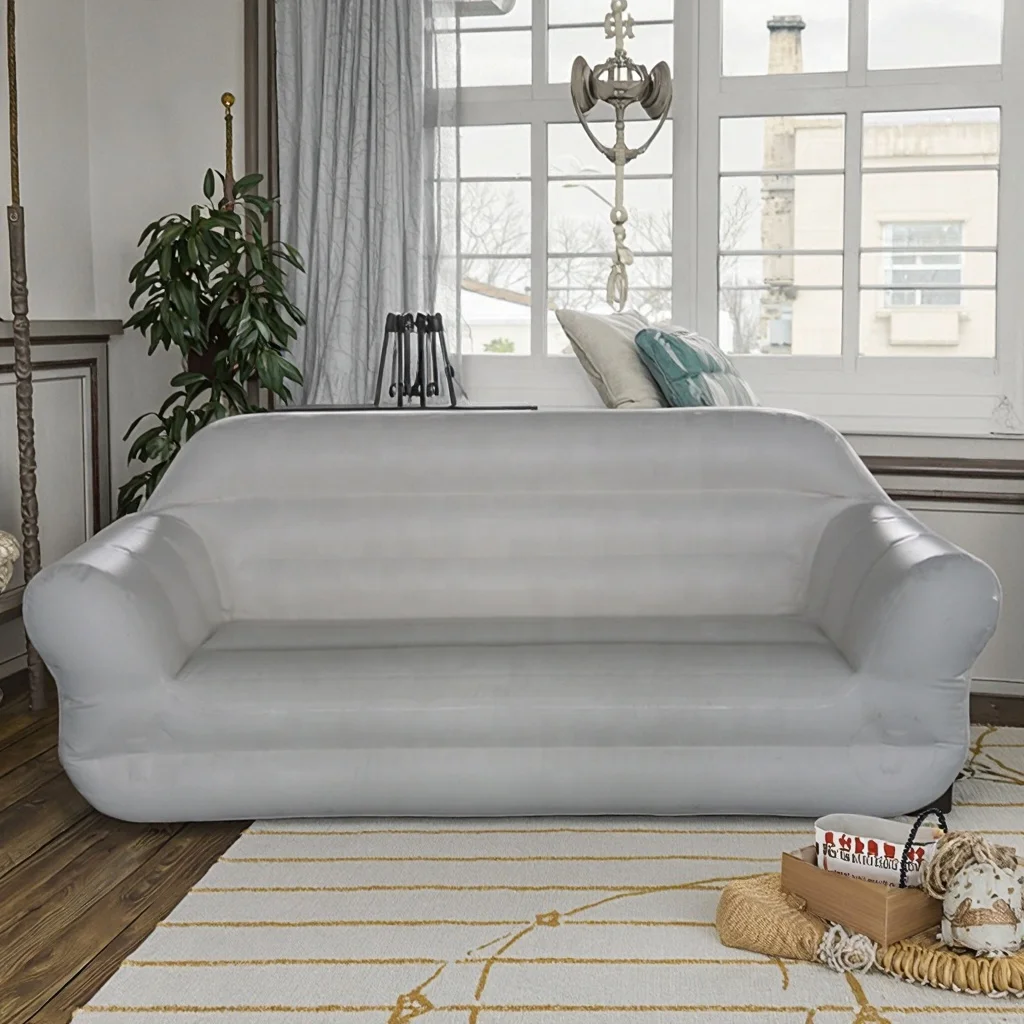 Coofull Wholesale Modern Foldable Portable Inflatable Sofa Chair Set with Pump for Bedroom Exterior & Living Room Use