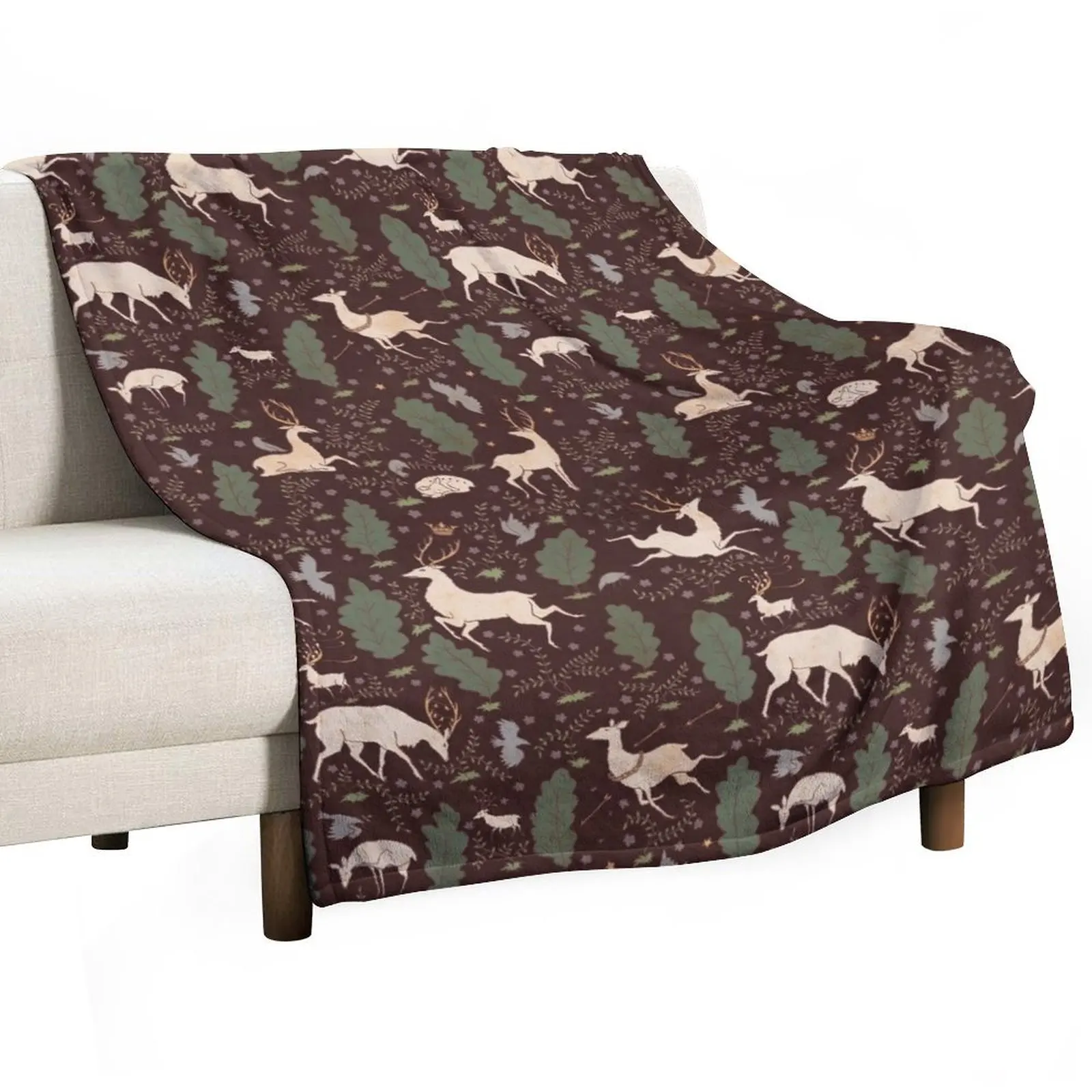 The Running of the Deer - Brown Throw Blanket heavy to sleep Sleeping Bag Luxury Throw Bed Fashionable Blankets