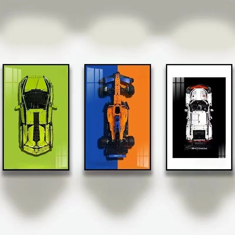 NEW Wall Mount Display box Photo Frame Suitable for LEGO 42096 Porsche 911 building block car model Display Wallboard - view 3