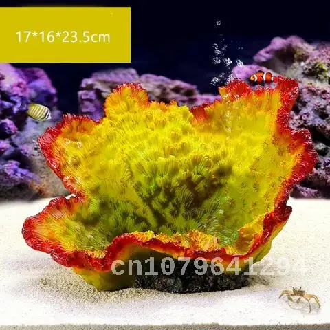 

1PC Aquarium Artificial Colorful Resin Coral Ornaments Simulation Water Plant For Fish Tank Landscape Decoration