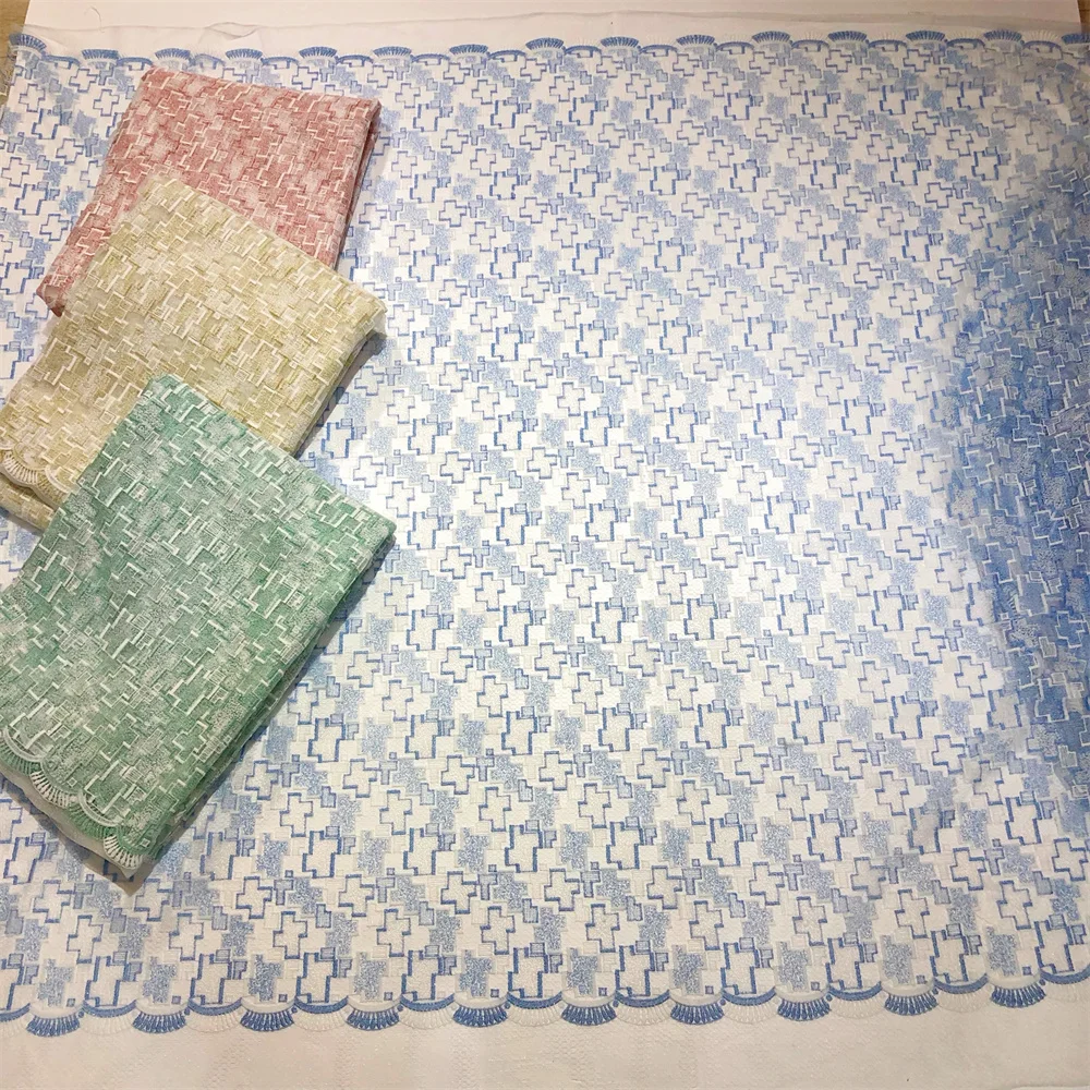 Neuer Stil Mesh-Stickerei Afrikanischer Spitzenstoff 2026 Hochwertige Spitze Wasserlösliche Modische Weiche Spitze 5 Yards – Detail 17
