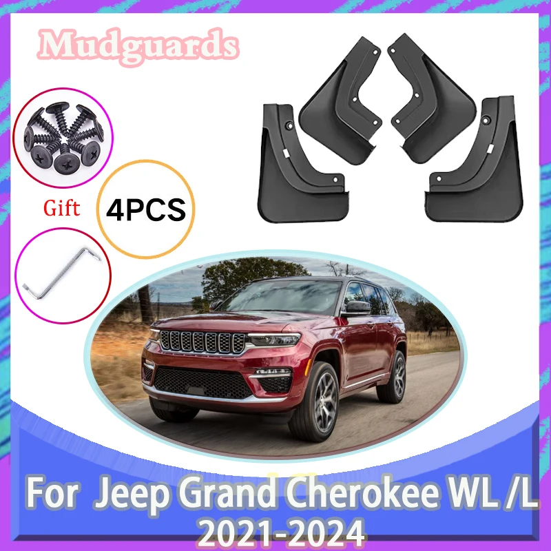 

Car Mudguards For Jeep Grand Cherokee WL 2023 L 2021 2022 2024 Auto Fenders Splash Guard Mud Flaps Anti-mud Tuning Accessories