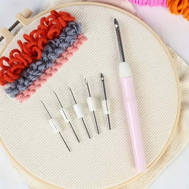 多用途パンチニードルセット - 交換可能なラグニードルチュー - Punch Needle Kit のレビューと価格