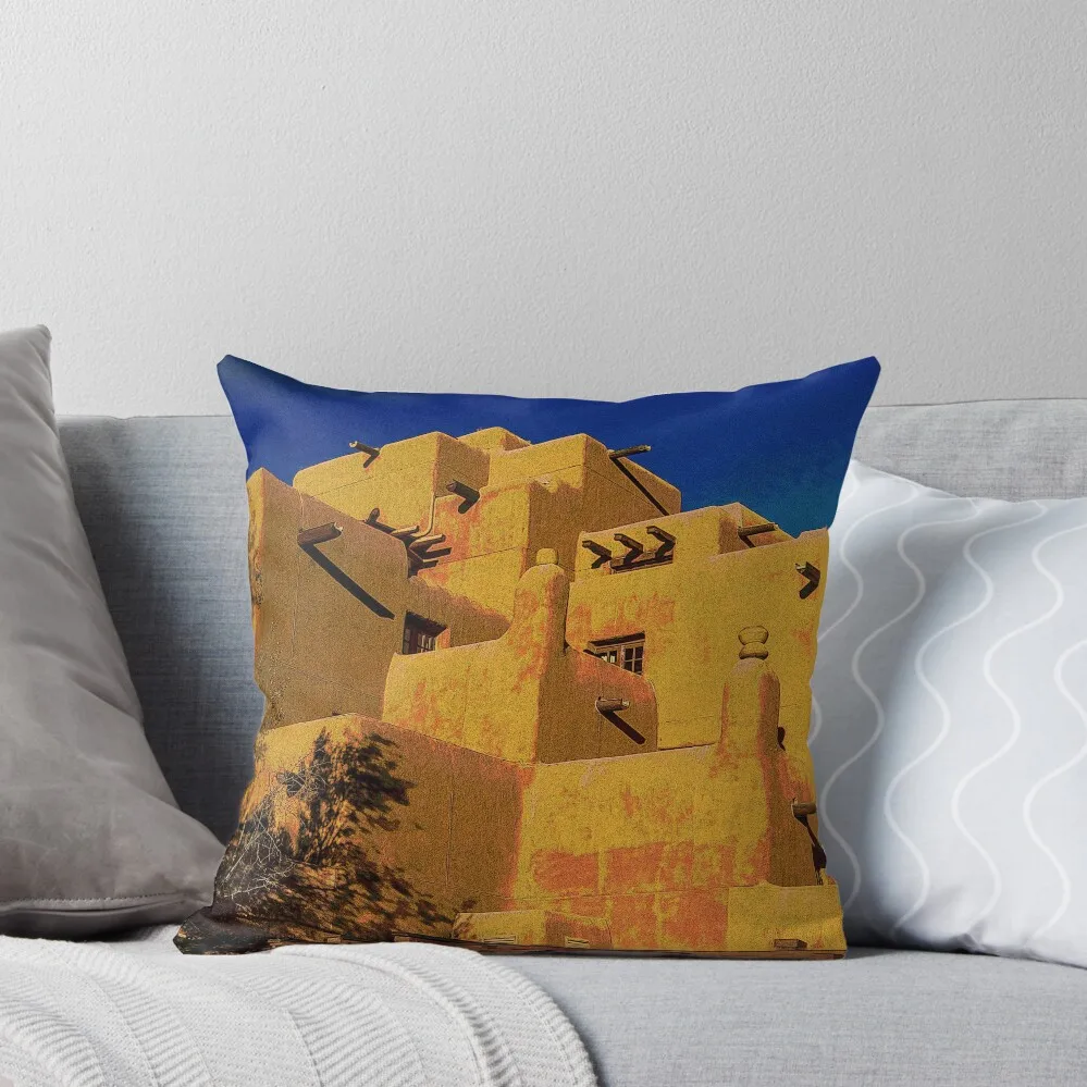 

Southwest Adobe Hotel in Santa Fe Throw Pillow Anime Christmas Pillow Covers Sofa Decorative Covers pillow