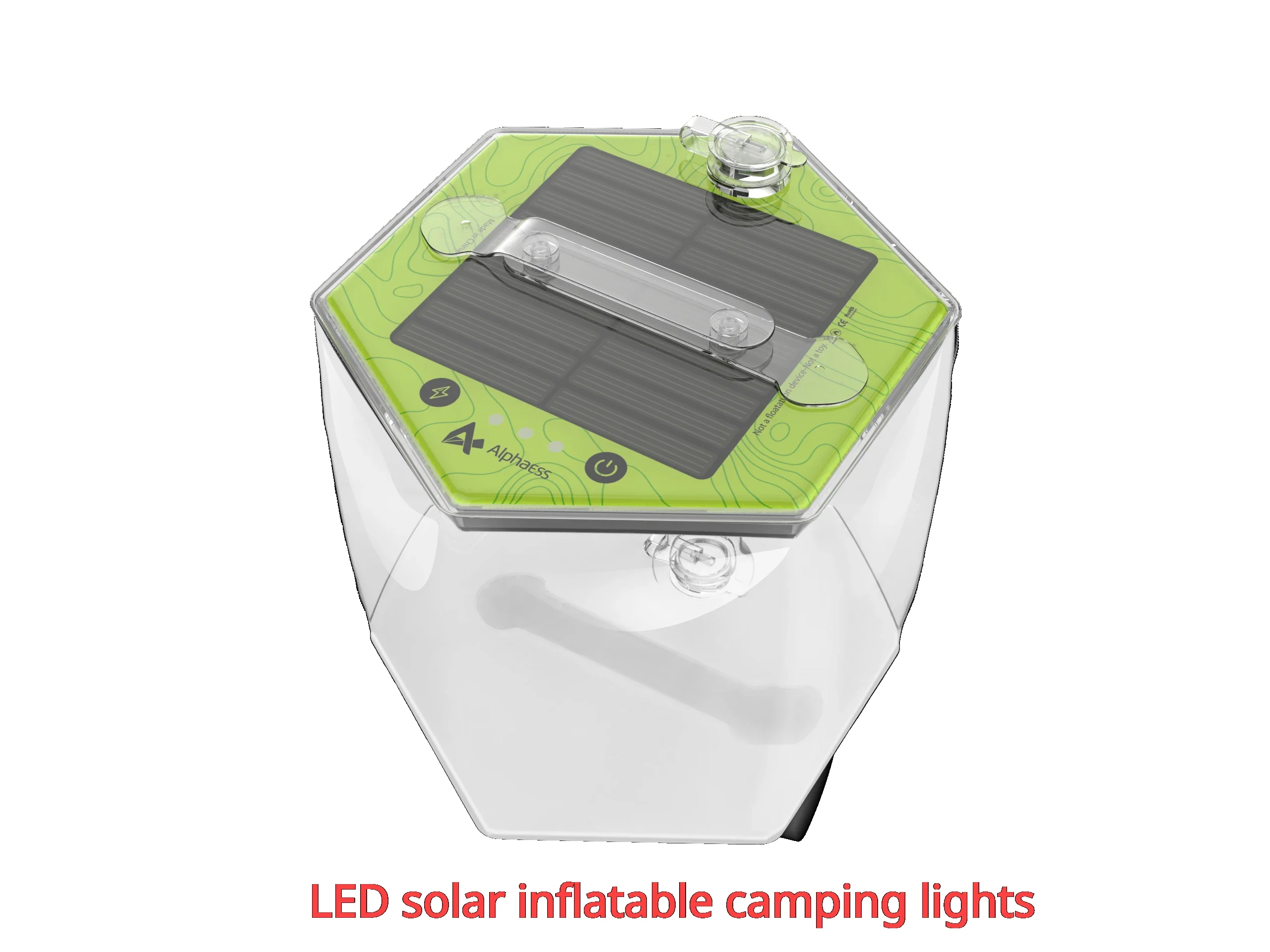 Solar Lantern LED Inflatable Inflatable Light,Suitable for Outdoor Camping,Equipped with Solar Cells and Lithium Batteries