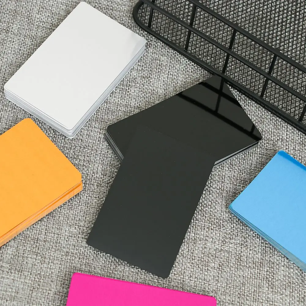 

50 Pcs/Set Portable Business Visit Laser Engraving Metal Carte Name Cards Business Card Blank