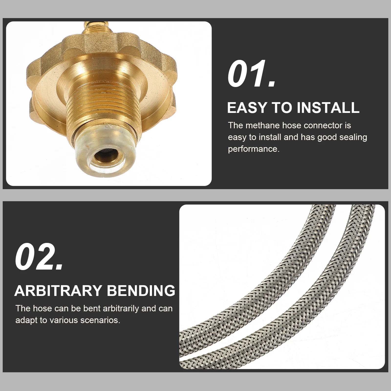 

Propane Hose Adapter 1Lb To 20Lb Durable Brass Fitting For Camping Grilling Outdoor Propane Tank Conversion