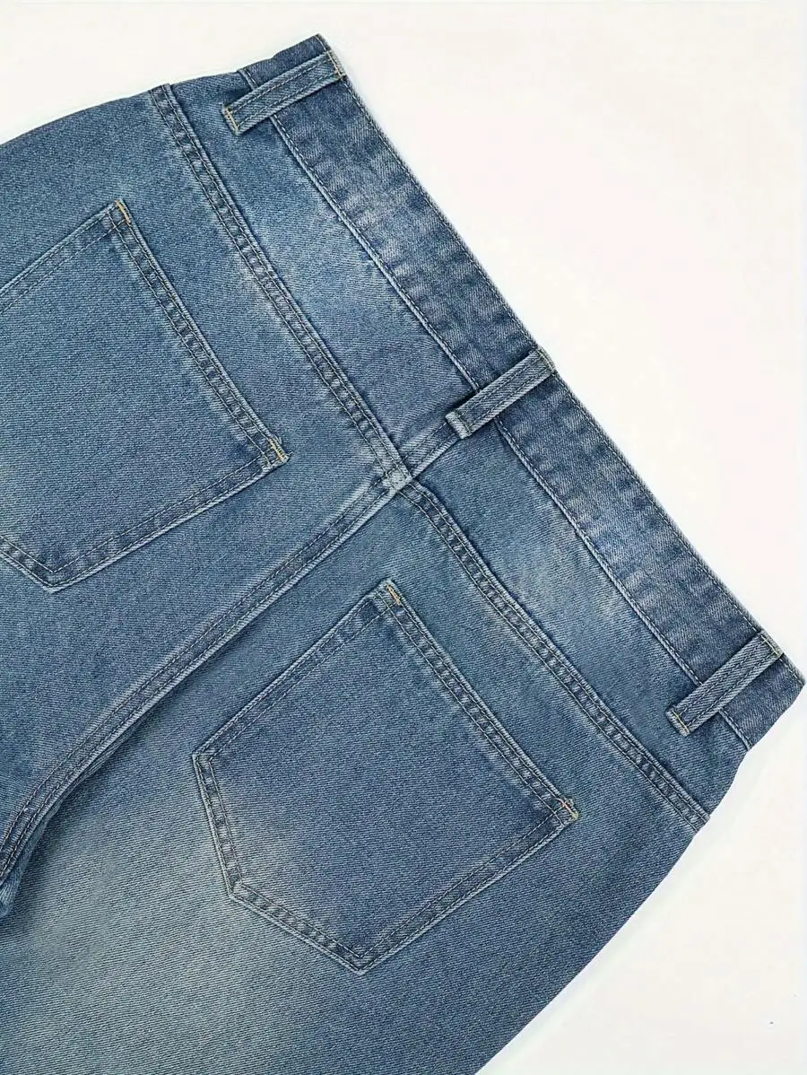 

Mens Retro Loose Fit Denim Jeans Casual All Season