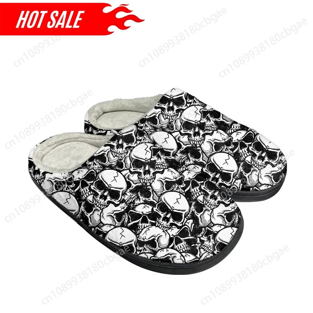 Hot SKull PAisley Fashion Cotton Custom Slippers Mens Womens Sandals Plush Casual Keep Warm Shoes Thermal Comfortable Slipper