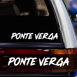 1PC PONTE VERGA Motorcycle Stickers for Fuel Tank DIY Car Window Rear Windshield Funny Decals Waterproof Sunscreen Vinyl Decals