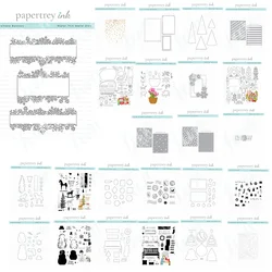 Metal Cutting Dies Stamps Stencils Hot Foil Plates 2022 Winter Holiday Christmas Scrapbooking Card Decoration Embossing Template
